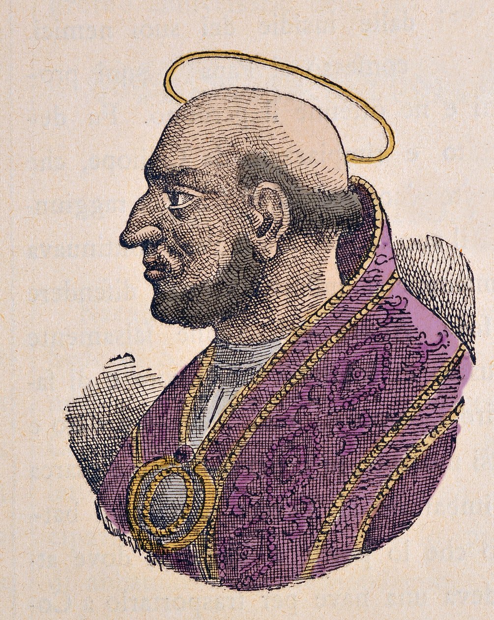 Porträt von Papst Martin I. (649-655) von Italian School