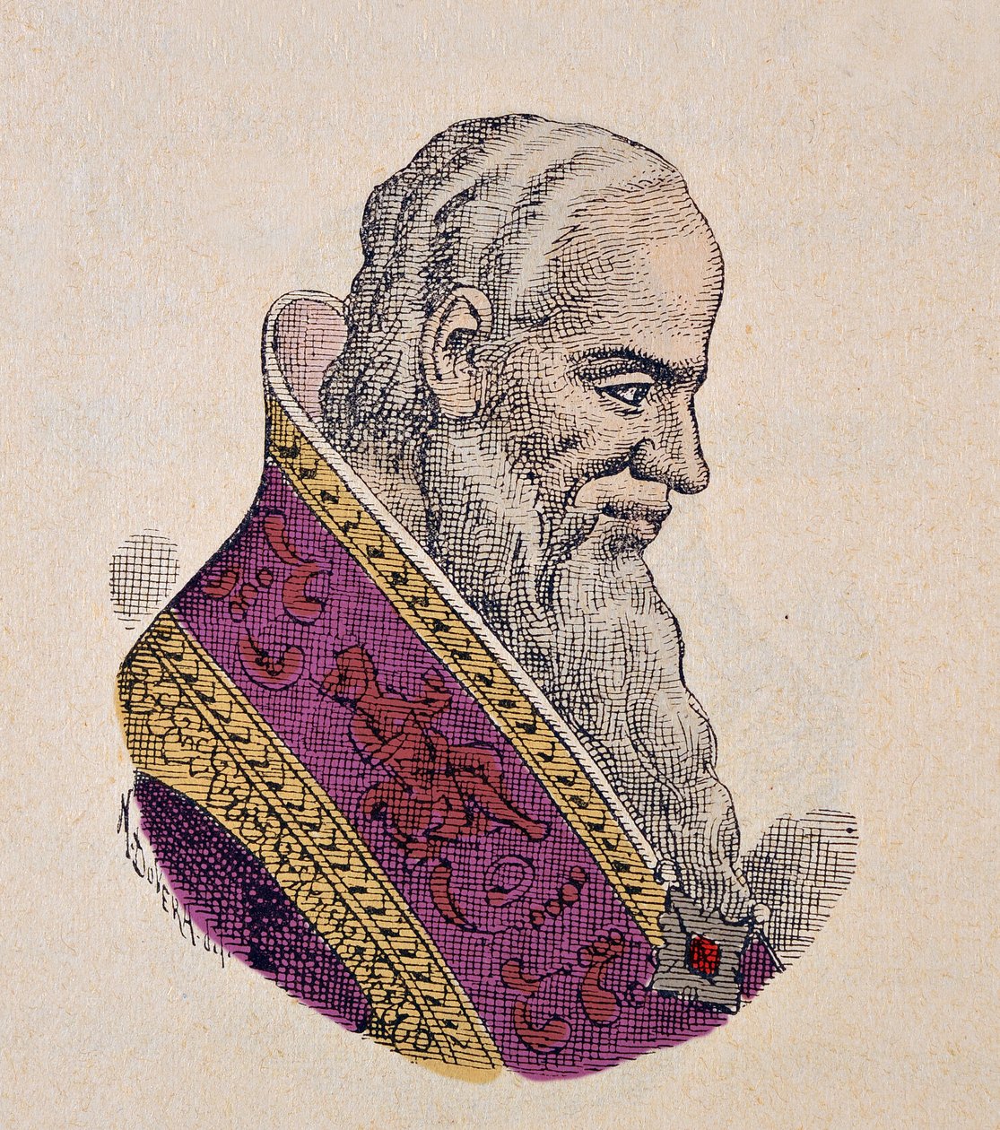 Porträt von Papst Sergius IV (1009-1012) von Italian School