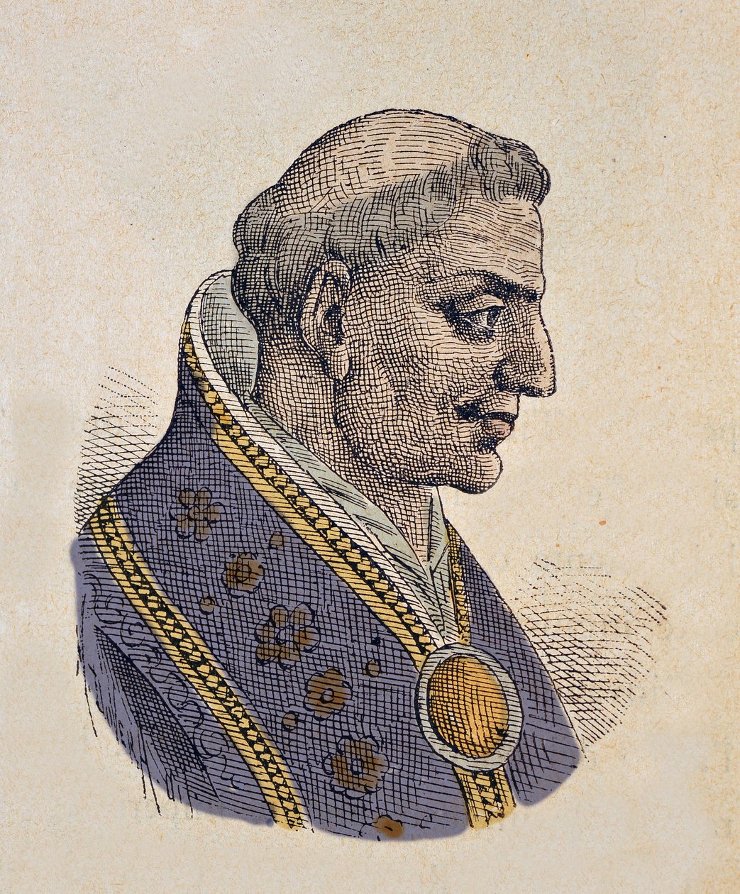 Porträt von Papst Sisinnius (708) von Italian School