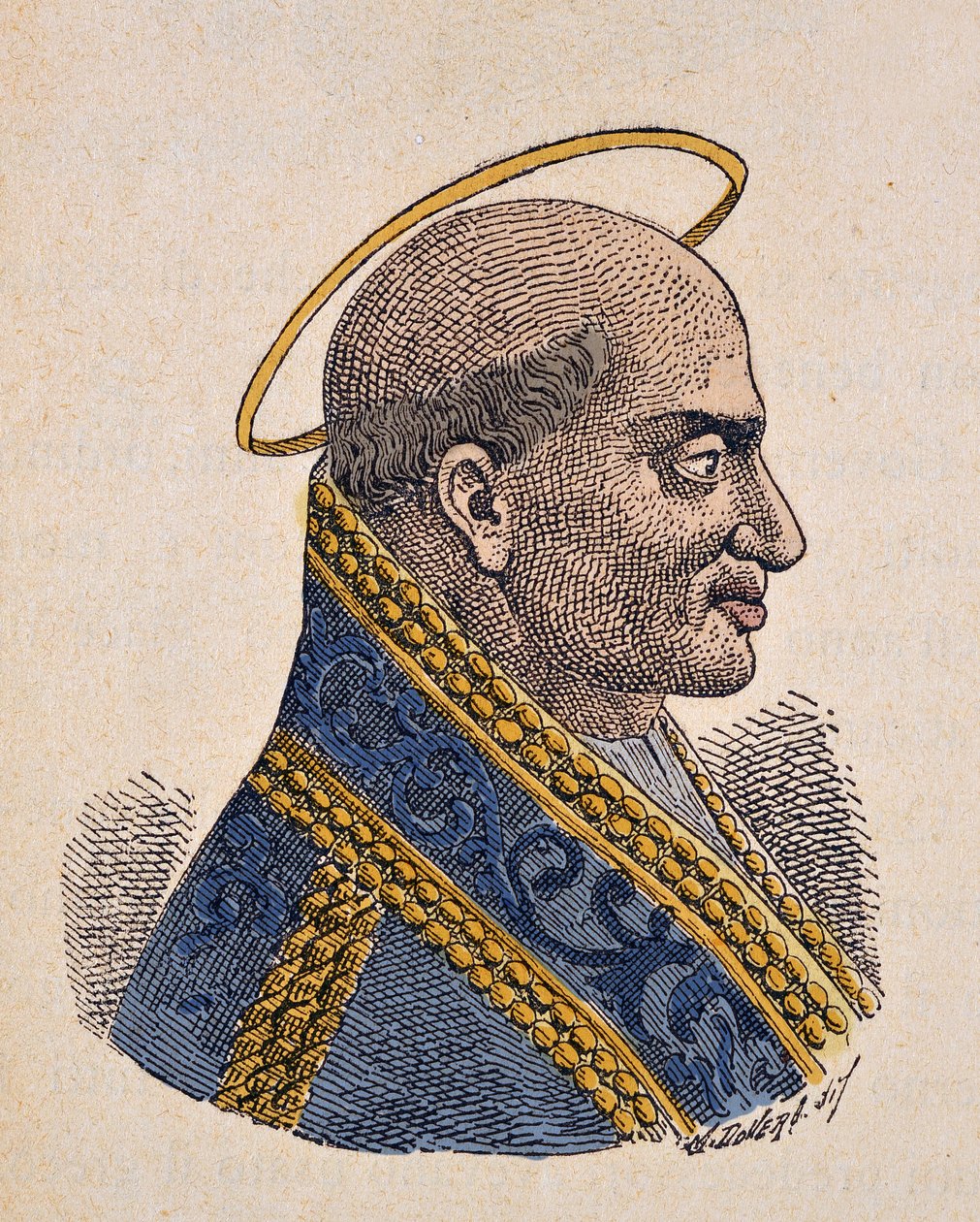 Porträt von Papst Zephyrinus (199-217) von Italian School