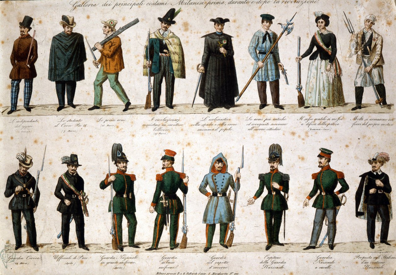 Risorgimento: Die fünf Tage von Mailand (18.-22. März 1848) von Italian School