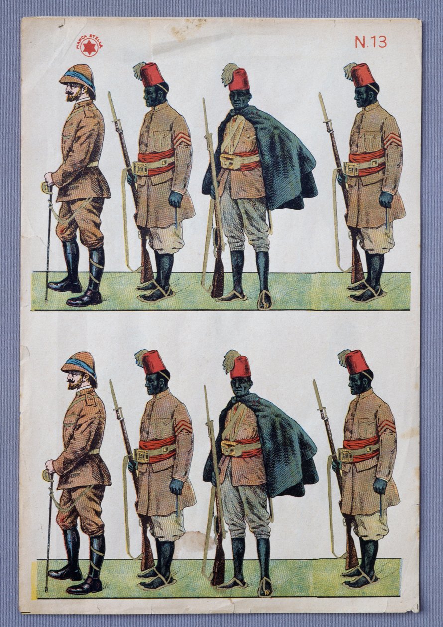 Soldaten in Ascari-Uniformen von Italian School
