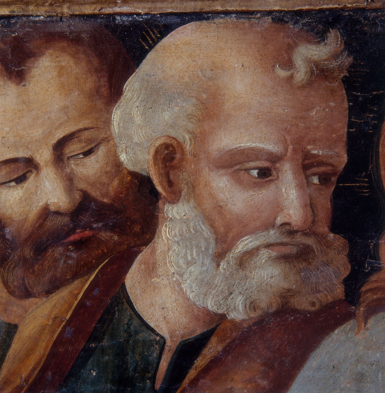 St. Peter (Detail des Altars mit der Madonna und dem Kind mit den Heiligen Peter und Paul, 1540) von Italian School