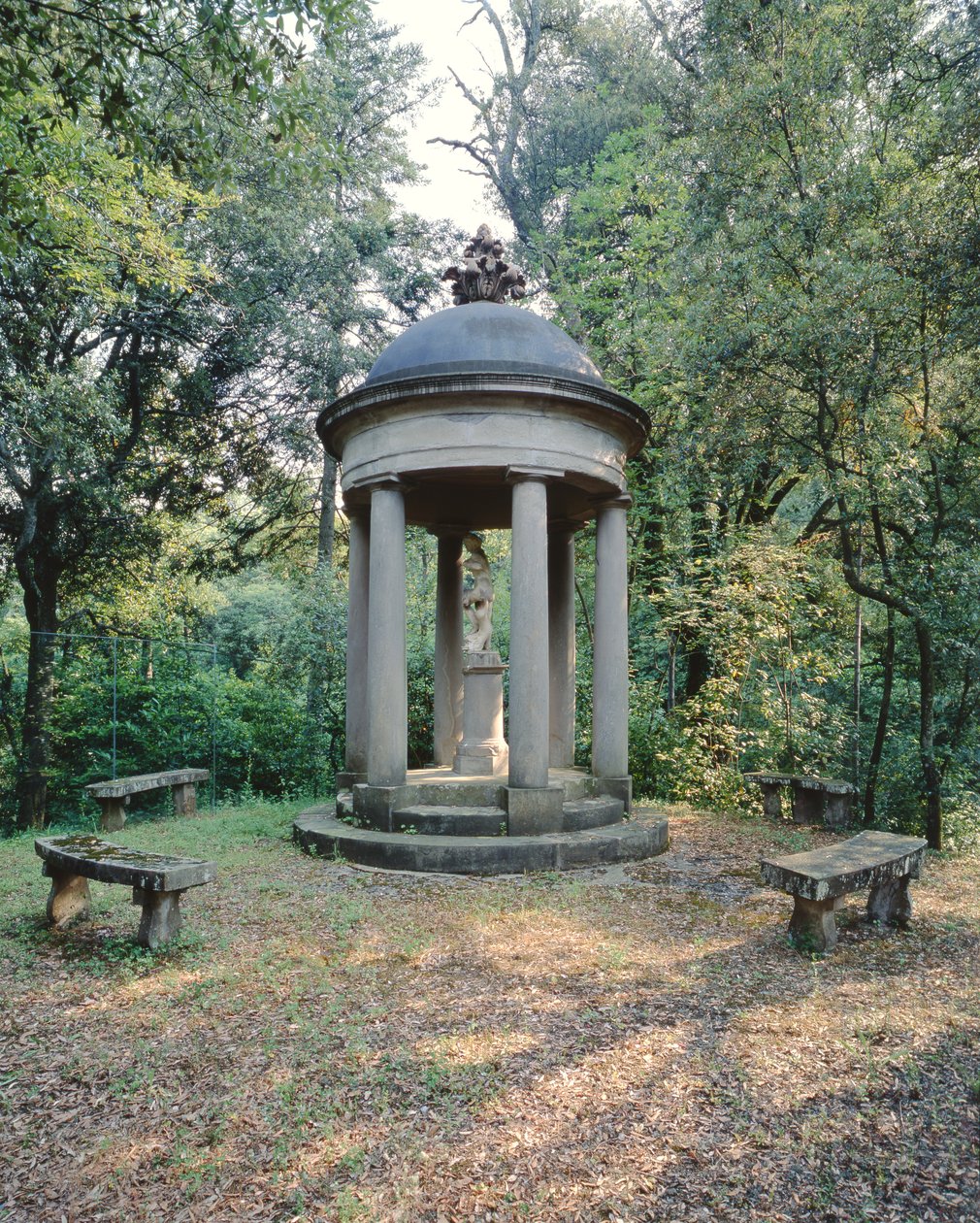 Tempel mit Venusstatue, Villa di Celle von Italian School