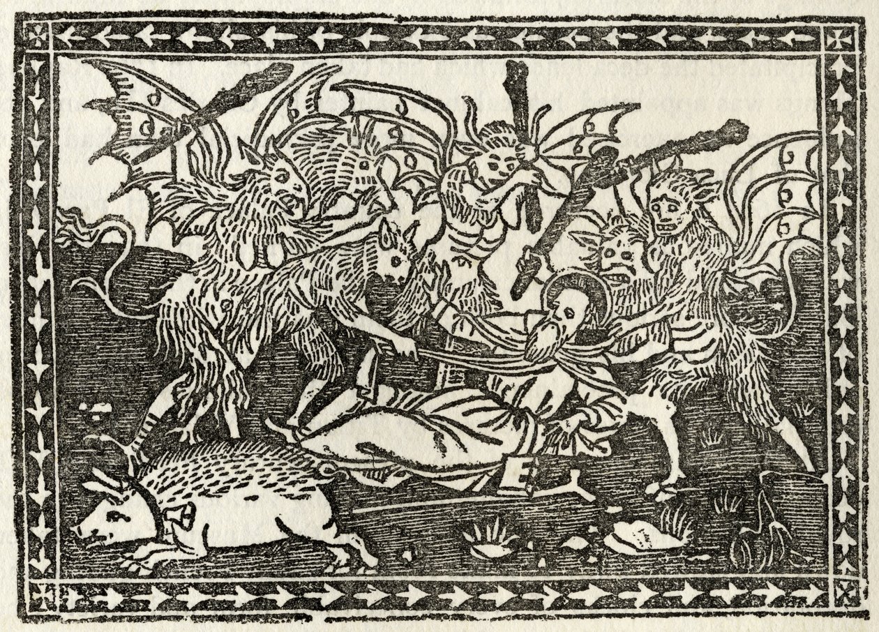 Die Bastonade des Heiligen Antonius, aus 