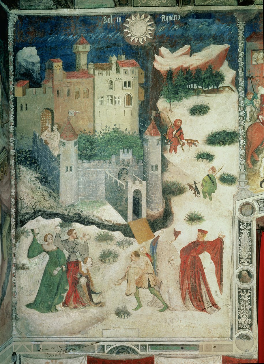 Der Monat Januar, ca. 1400 von Italian School