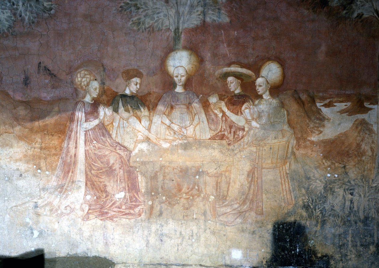 Das Kartenspiel. Fresken des Palazzo Borromeo in Mailand von Italian School
