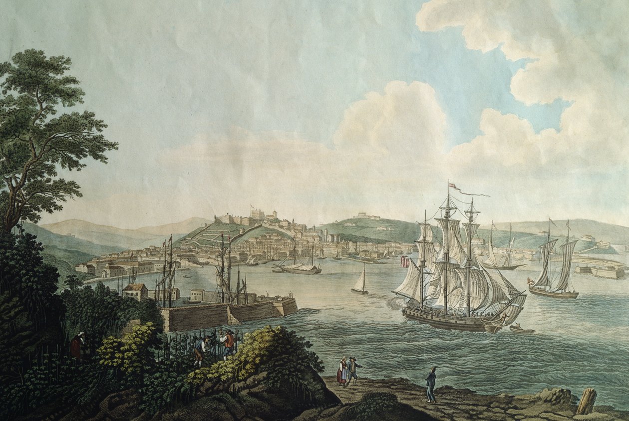Stadt Triest und ihr Freihafen, Italien von Italian School