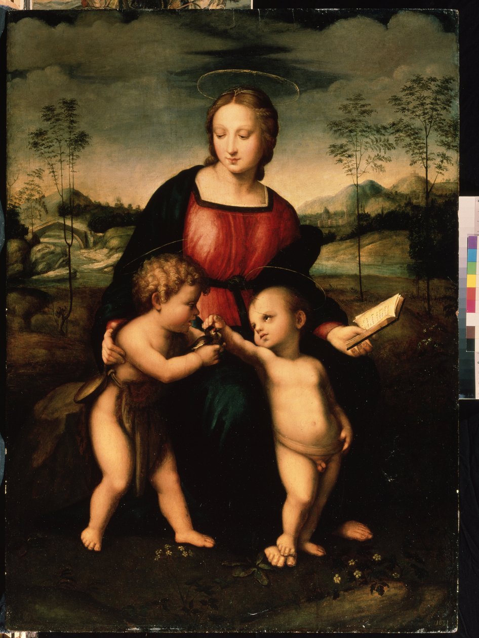 Madonna mit Kind und Johannes dem Täufer als Kind von Italian School