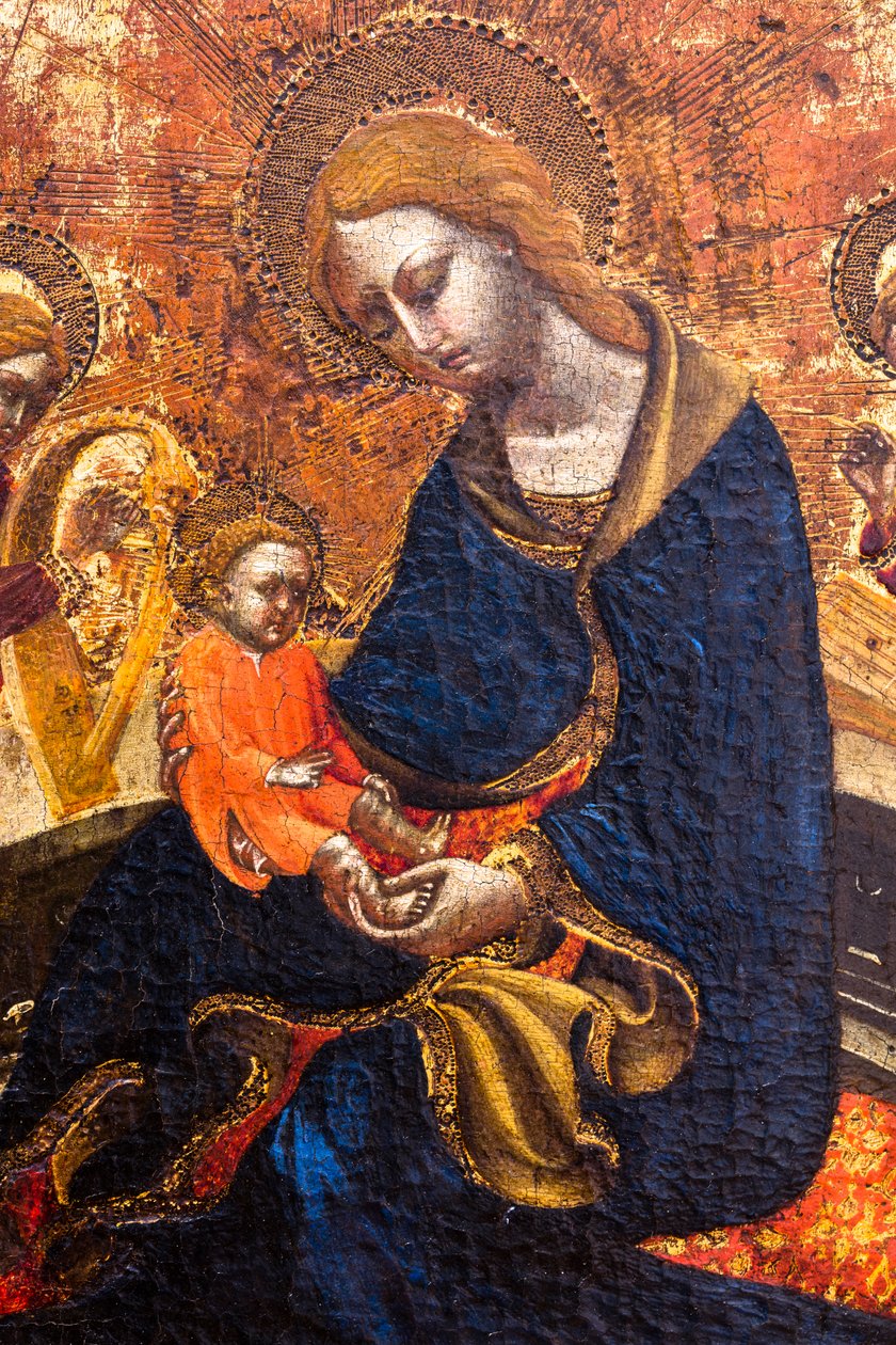 Madonna der Demut zwischen zwei musizierenden Engeln von Italian School