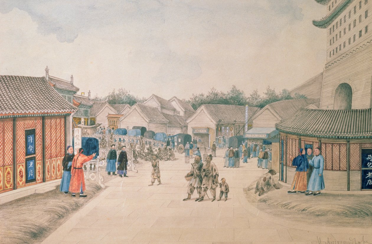 Tsyan-Minh-Brücke, aus Chinesische Skizzen, 1804-06 von Ivan Alexandrov