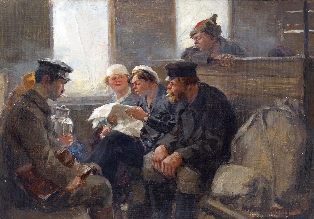 Gruppe von Bolschewiki in einem Zug von Vladimirov, Ivan Alexeyevich (1869-1947) von Ivan Alexeyevich Vladimirov