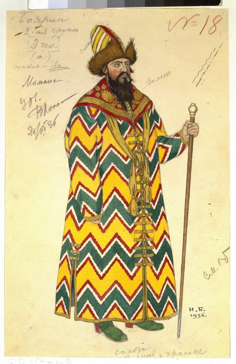 Bojar. Kostüm für die Oper 