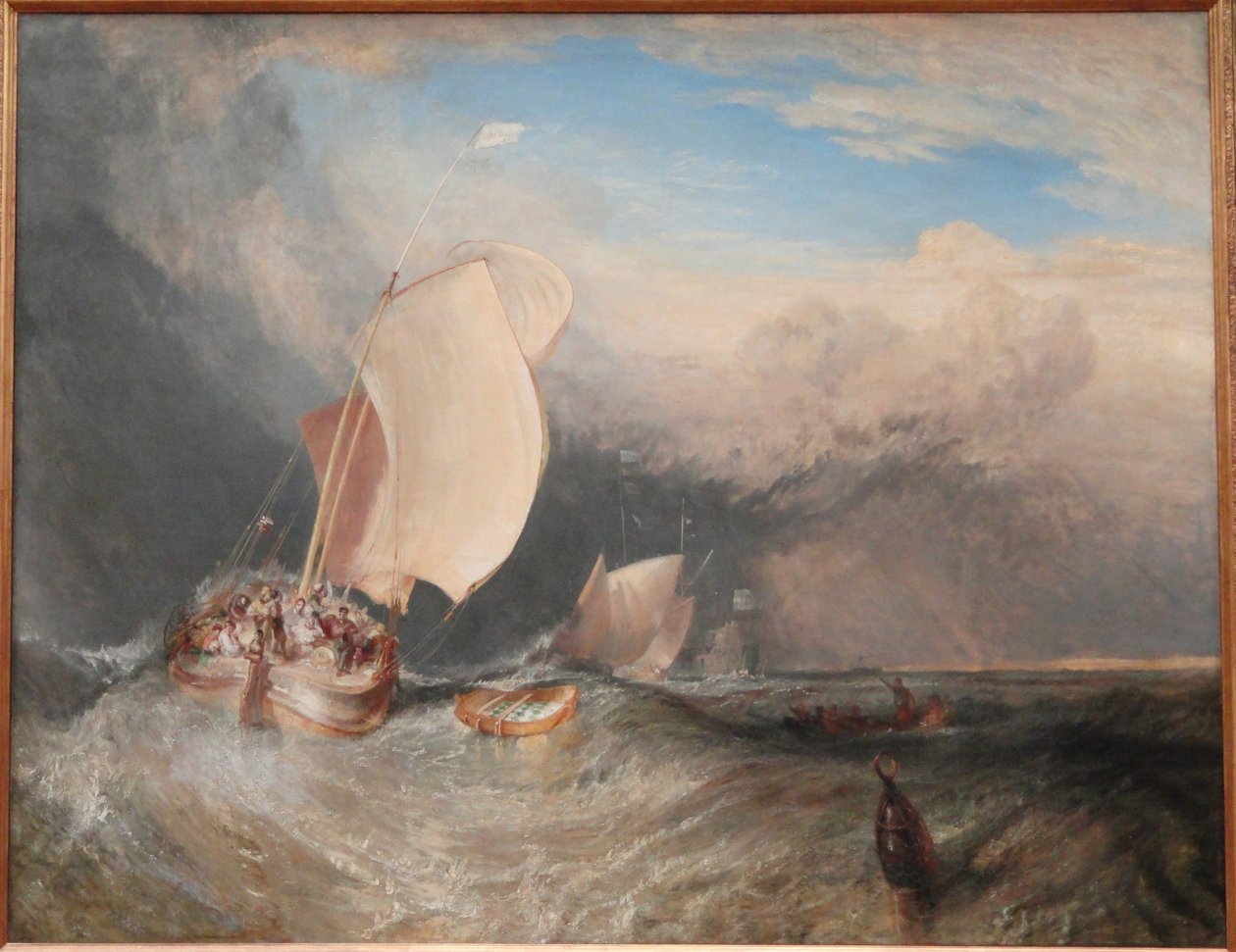 Fischerboote mit Händlern, die um Fisch feilschen von Joseph Mallord William Turner