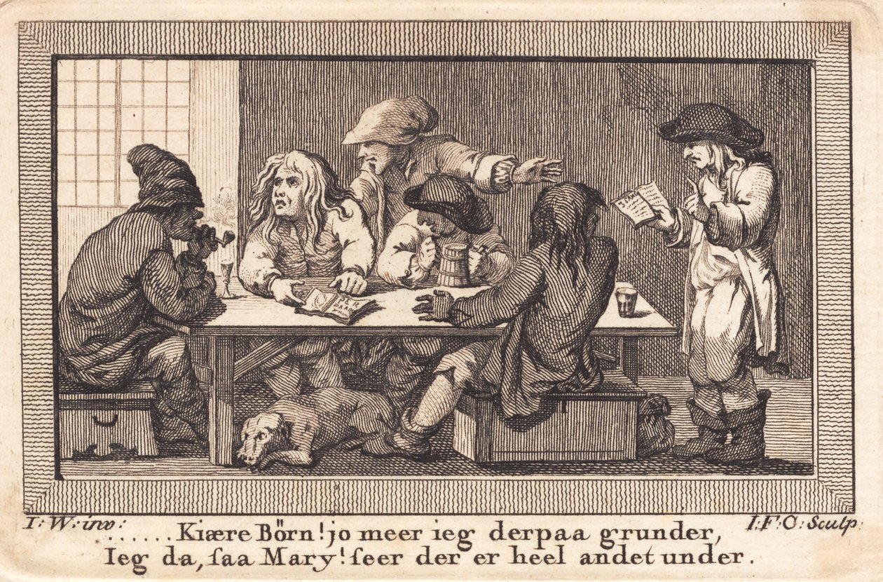Das Gedicht Peder Paars wird in der Schenke zu den drei Hirschen beurteilt von J.F. Clemens