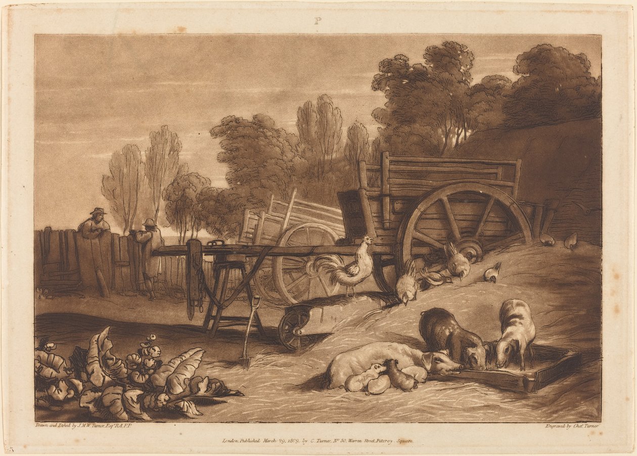 Der Bauernhof mit dem Hahn von Joseph Mallord William Turner