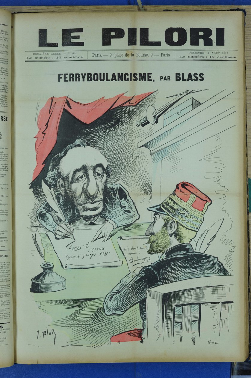Titelblatt von „Le Pilori“, Satirique en Couleurs von J. (1847 1892) Blass