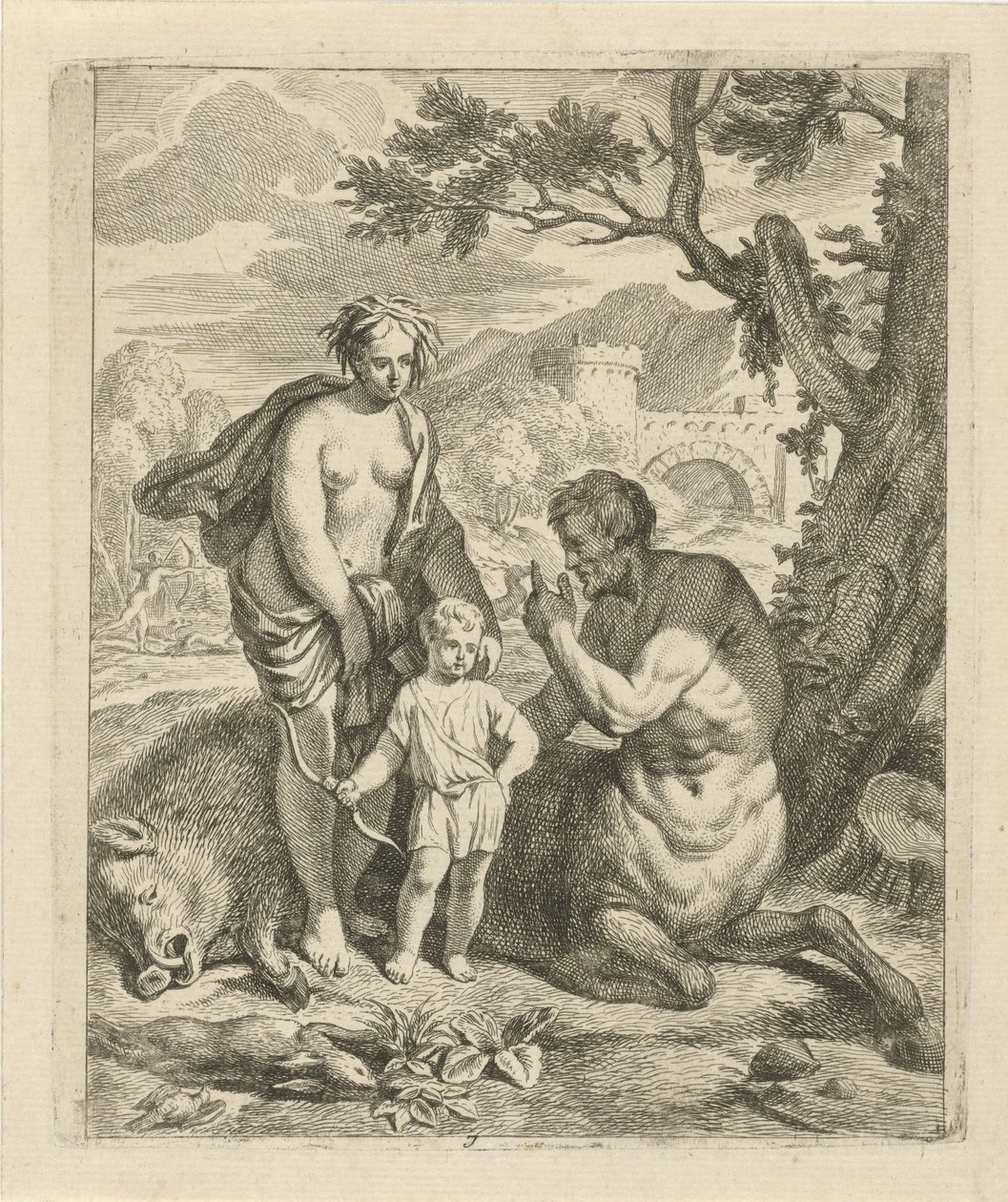 Achilles unterrichtet von Chiron (Szenen aus dem Leben des Achilles) von J. Alexander Janssens