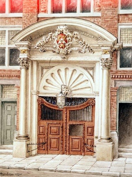 Tor zu Brewers Hall in Addle Street, City of London von J. Appleton