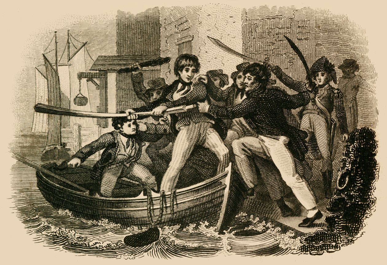 Mary Anne Talbot widersteht einer Pressgang, 1822 von J. Chapman