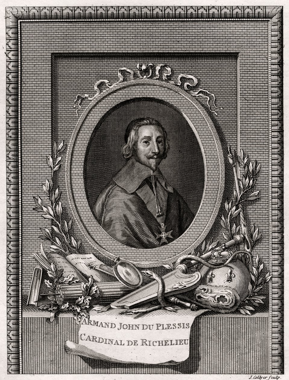 Armand Jean Du Plessis, Kardinal und Herzog von Richelieu, 1775 von J. Collyer