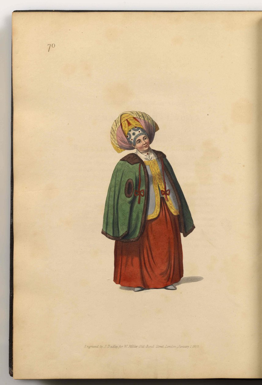 Händlersfrau aus Kaluga Aus: Die Kostüme des Russischen Reiches, 1803 von J. Dadley