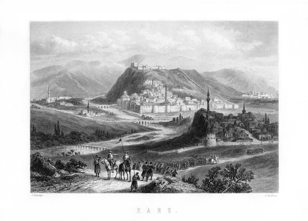Kars, eine Stadt im Nordosten der Türkei, 1893 von J. Godfrey