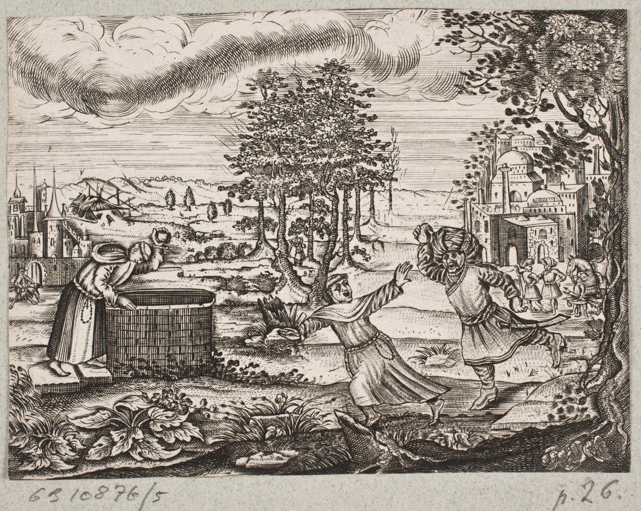 Illustration zu Adam Olearius, „Persianischer Rosenthal von einem sinnreichen Poeten Schich Saadi […]“, Schleswig 1660 von J. Muller