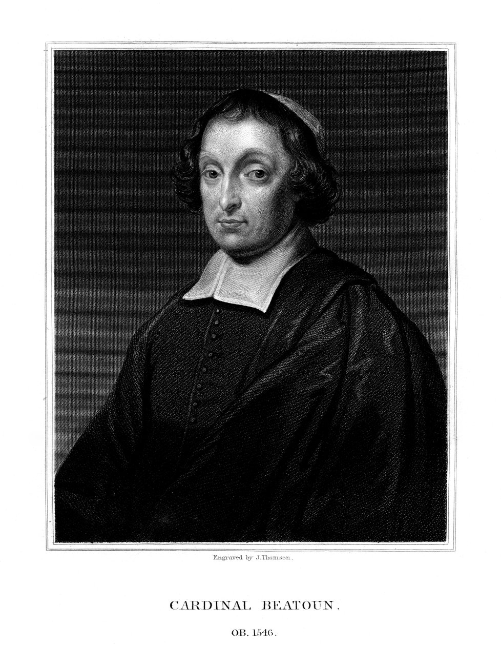 Kardinal David Beaton, Erzbischof von St. Andrews, 1825 von J. Thomson
