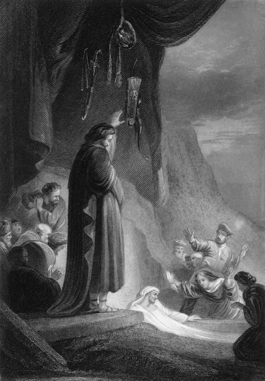 Er rief mit lauter Stimme, Lazarus, komm heraus, 19. Jahrhundert von J. Thomson