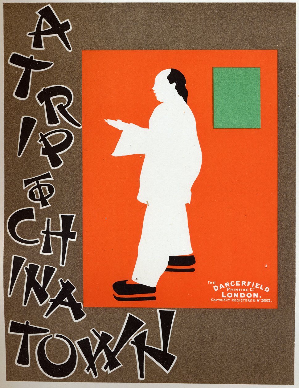 Kunst. Unterhaltung. Eine Reise nach Chinatown, Musical von Charles Hoyt. Poster von Berggarstaff, England, ca. 1891-1895 von J. and W. Beggarstaff