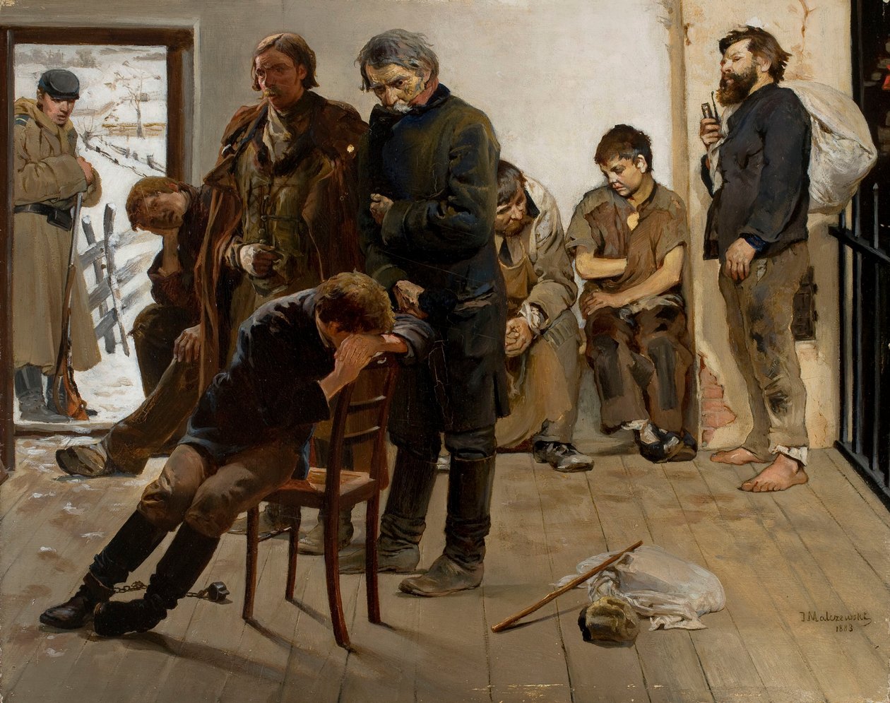 Auf dem Transport (Häftlinge) von Jacek Malczewski