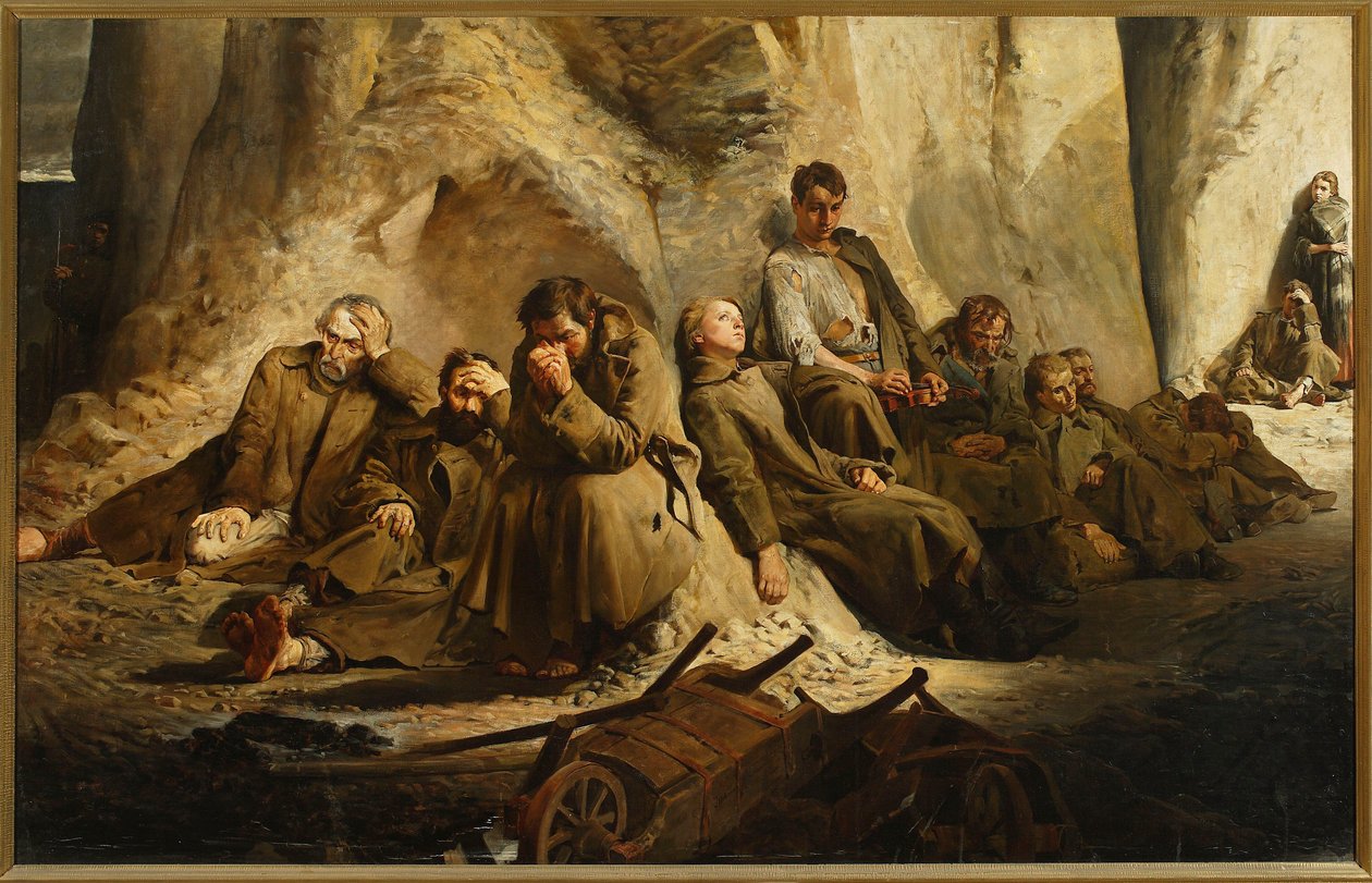 Sonntag in der Mine (Ruhe in der Mine) von Jacek Malczewski