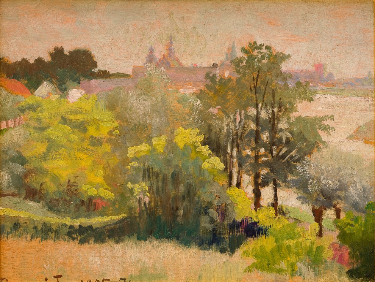 Blick auf Krakau von Zwierzyniec von Jacek Malczewski