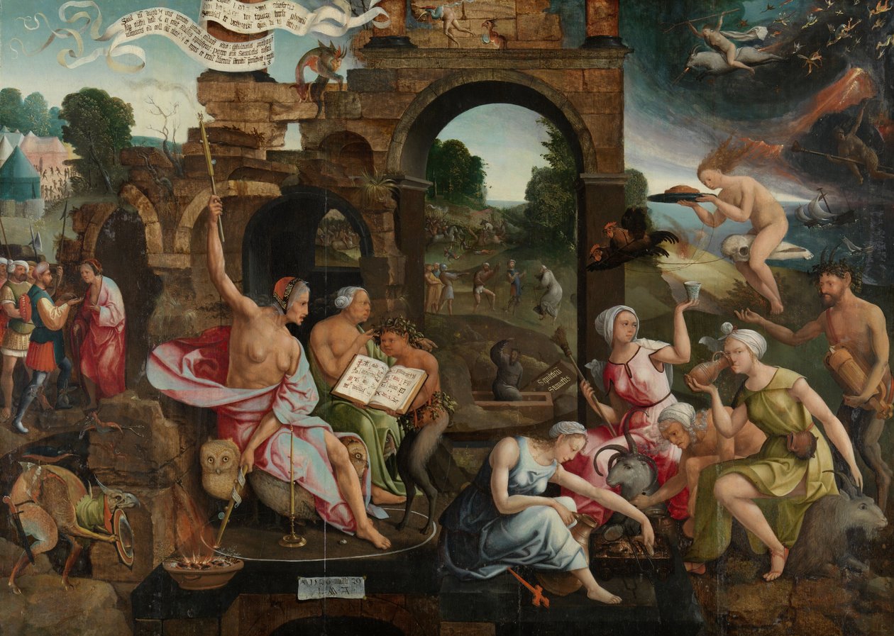 Saul und die Hexe von Endor, 1526 von Jacob Cornelisz van Oostsanen