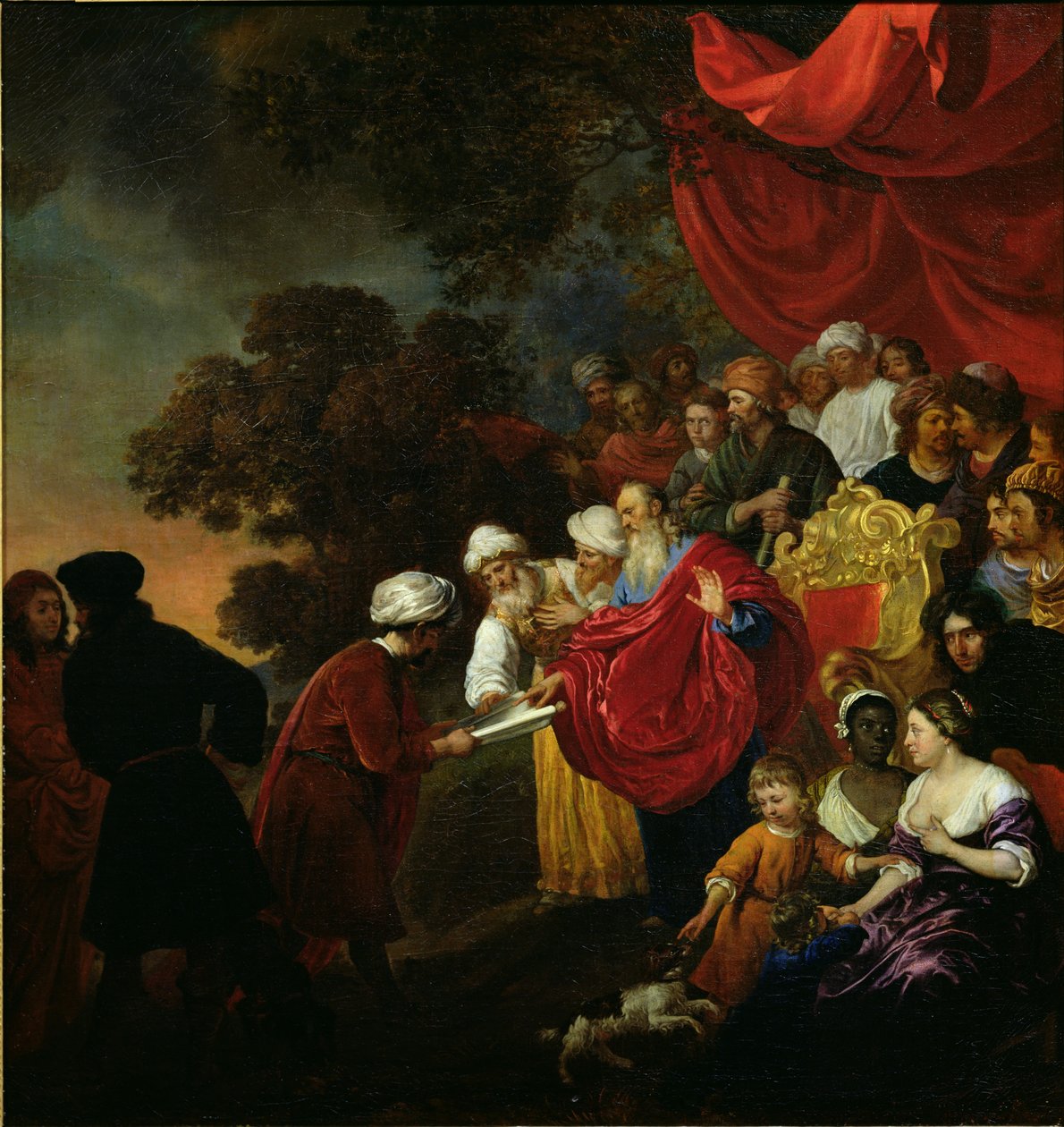 Zerubbabel zeigt Cyrus einen Plan von Jerusalem von Jacob or Jacques van Loo