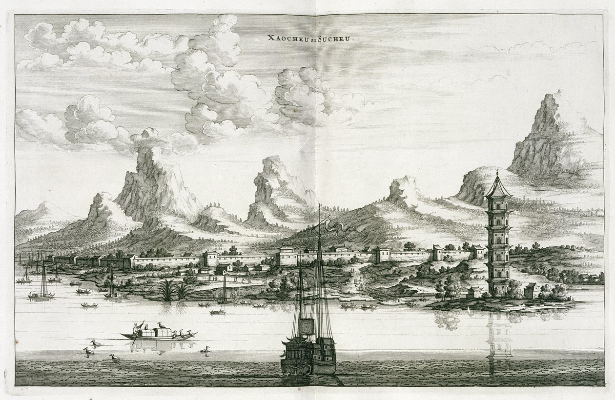 Xaocheu oder Sucheu, aus einem Bericht einer niederländischen Gesandtschaft nach China, 1665 von Jacob van Meurs