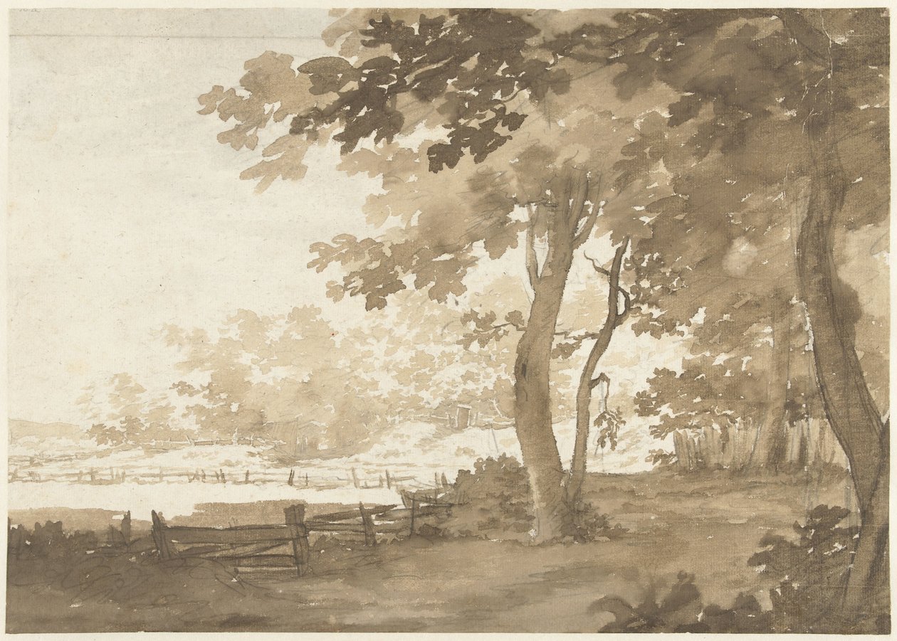 Landschaft mit einem Weg unter Bäumen von Jacob  Cats