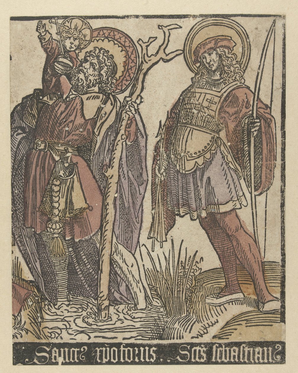 Die Heiligen Christophorus und Sebastian von Jacob Cornelisz van Oostsanen