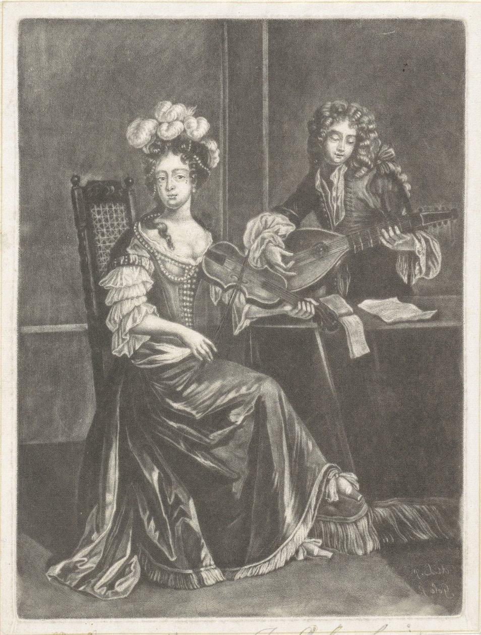 Musizierendes Paar von Jacob Gole
