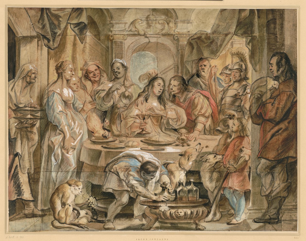 Das Gastmahl der Kleopatra von Jacob Jordaens