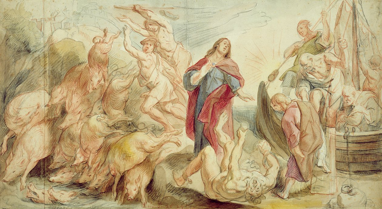 Jesus vertreibt den Teufel aus dem Besessenen von Jacob Jordaens