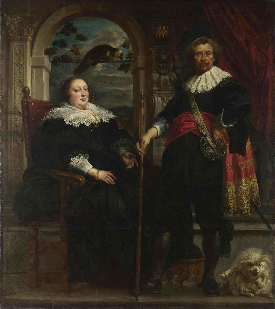 Porträt von Govaert van Surpele und seiner Frau von Jacob Jordaens