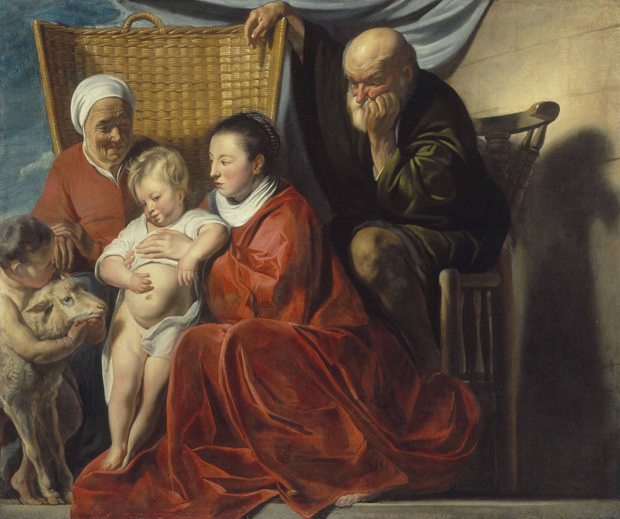 Die Heilige Familie mit Anna und dem Jungen Johannes von Jacob Jordaens
