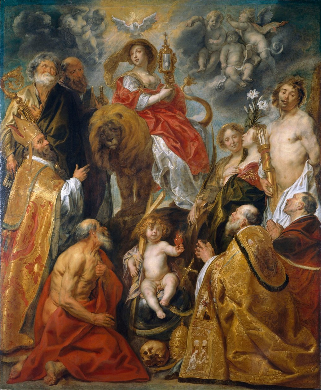 Die Verehrung der Eucharistie von Jacob Jordaens