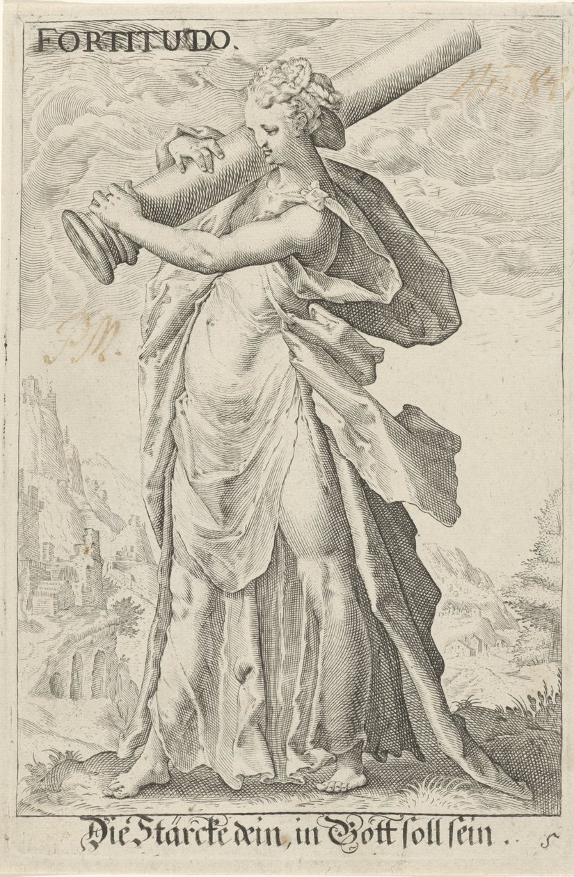 Kraft (Fortitudo) von Jacob Matham (attributed to)