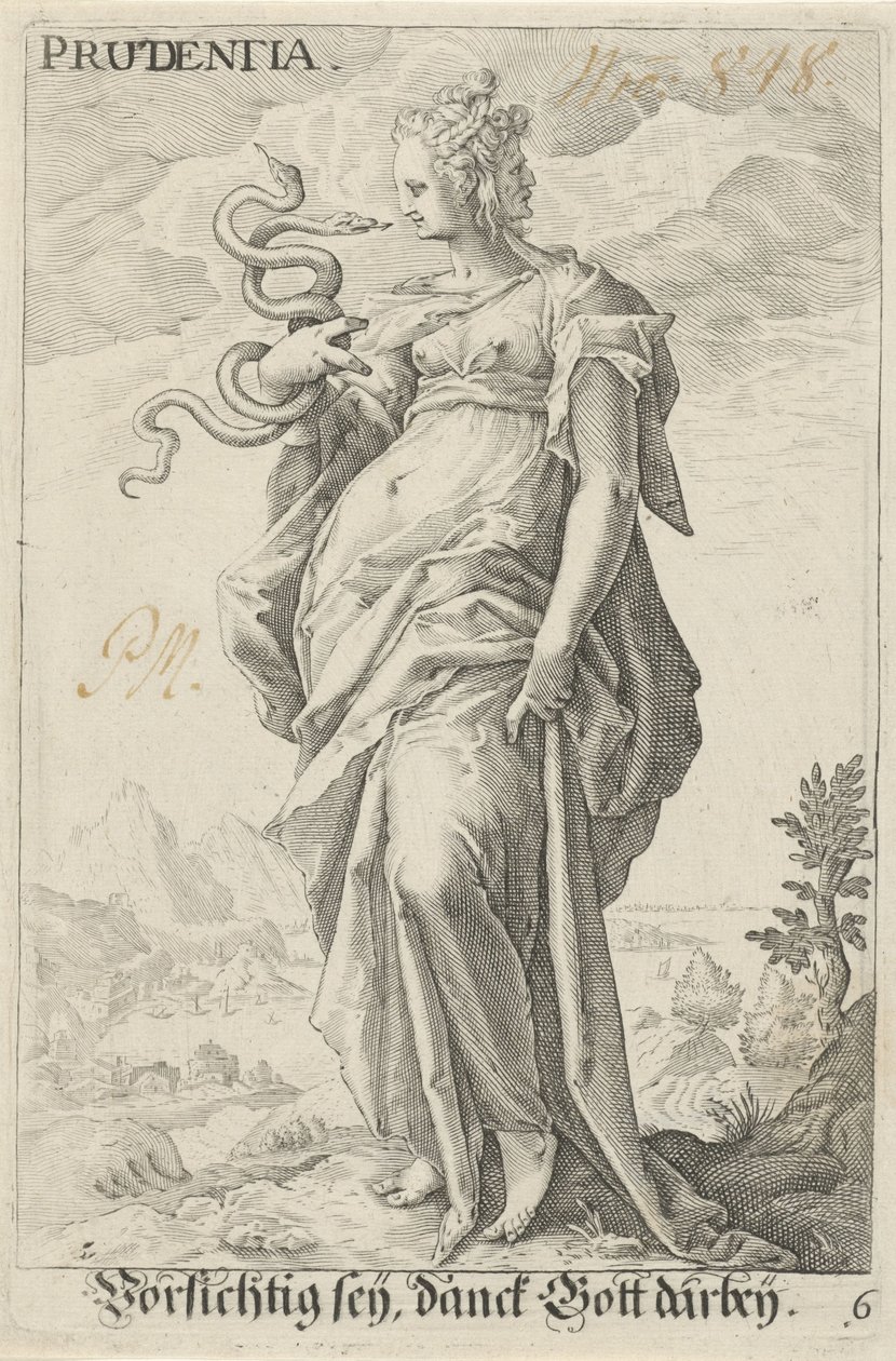 Vorsicht (Prudentia) von Jacob Matham (attributed to)