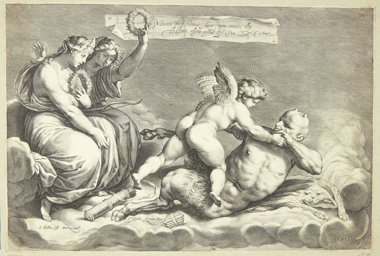 Amor besiegt Pan von Jacob Matham