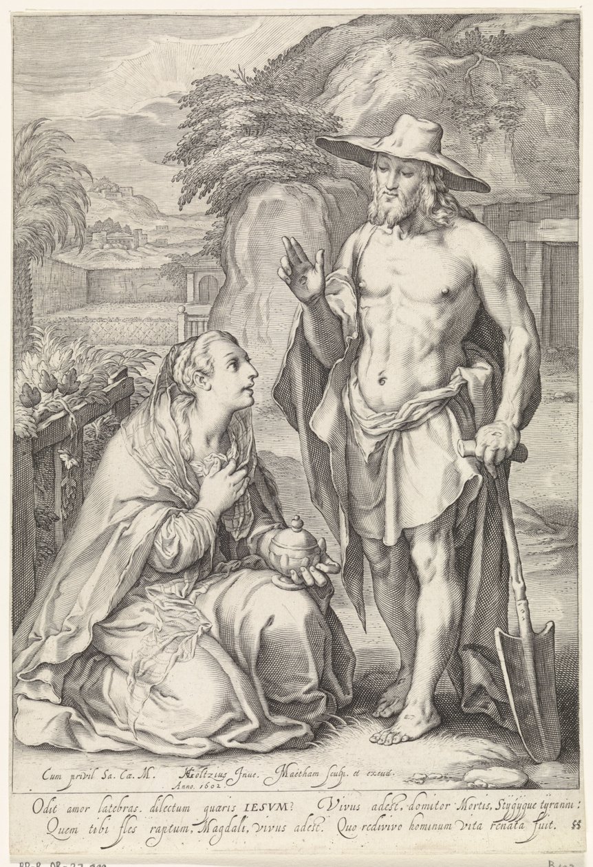 Christus erscheint Maria Magdalena (Noli me tangere) von Jacob Matham