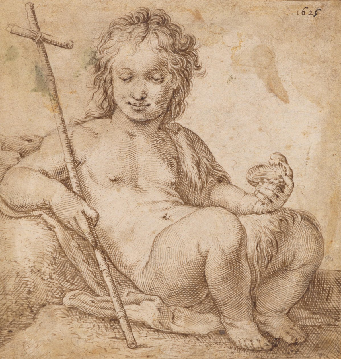 Der junge Johannes der Täufer von Jacob Matham